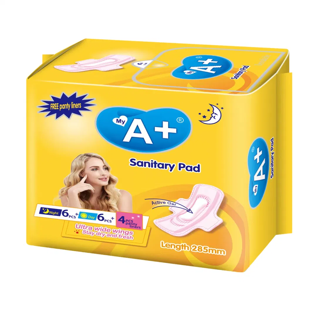 Hot Sale A Grade Cheap Anion Sanitary Towel OEM Disposable Cotton Heavy Flow Private label Sanitary Napkins Pads for Women