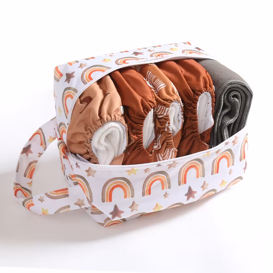 Водонепроницаемые моющиеся многоразовые мокрые сумки, модные подгузники, детские тканевые сумки для подгузников